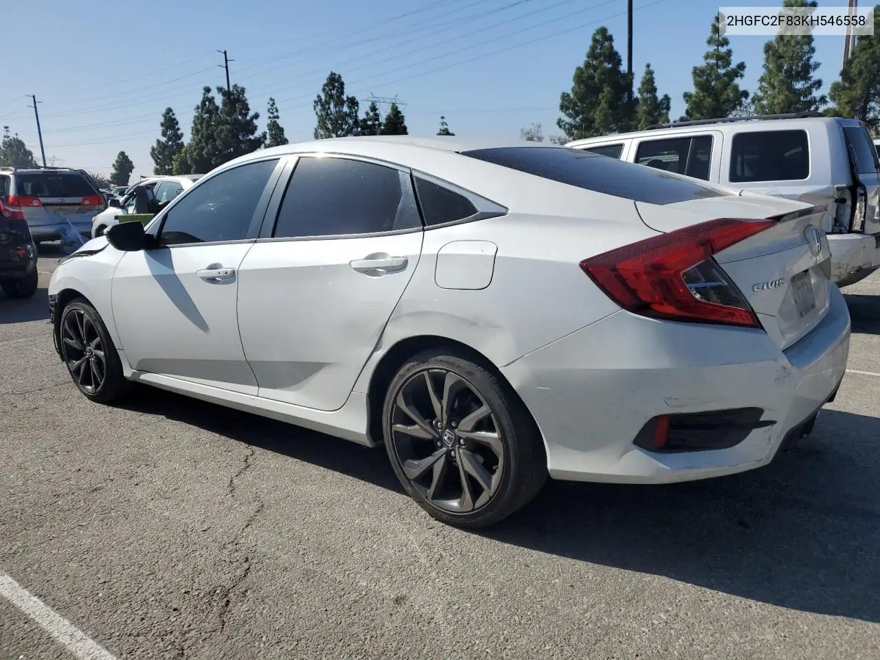 2HGFC2F83KH546558 2019 Honda Civic Sport