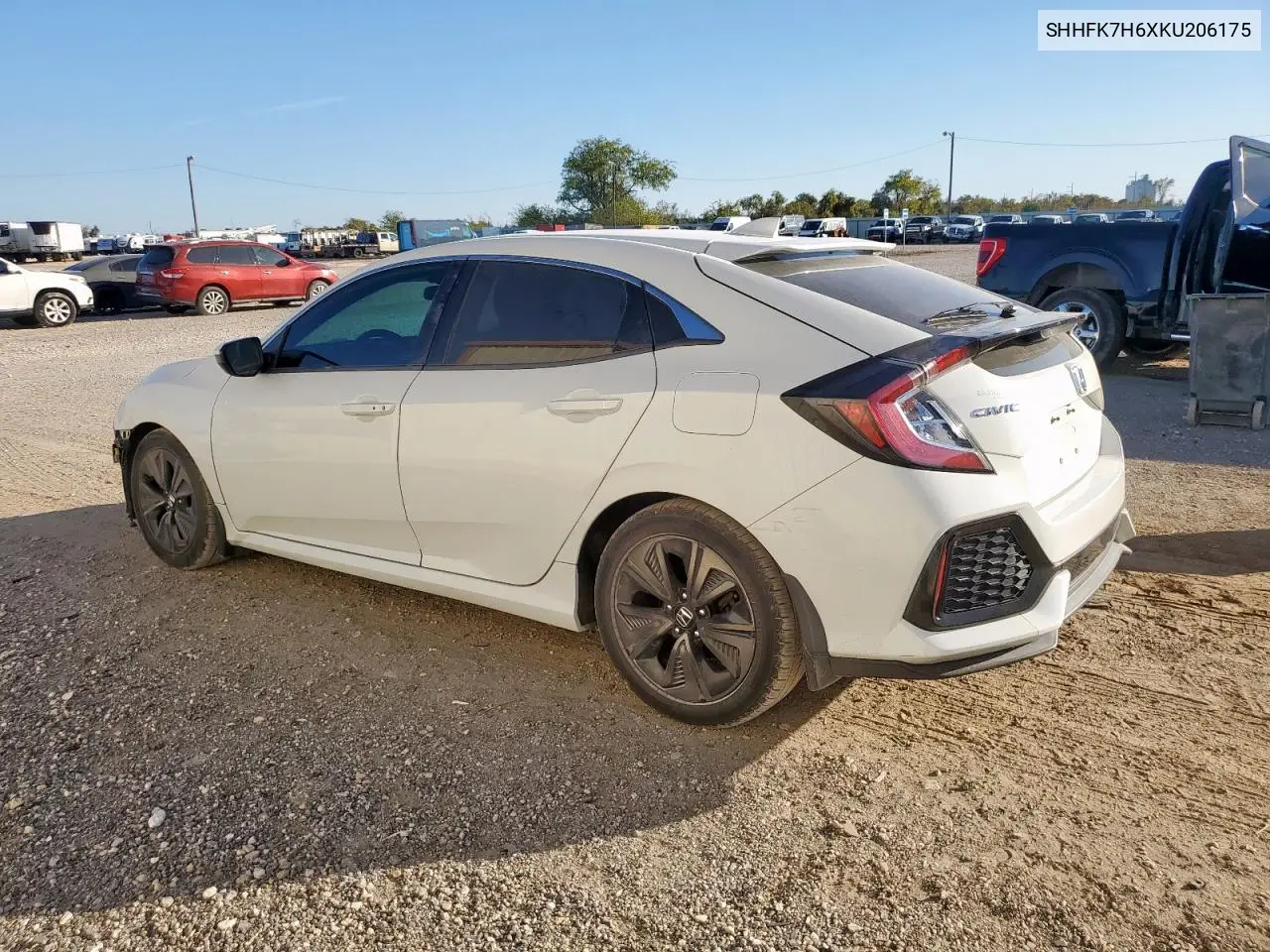 SHHFK7H6XKU206175 2019 Honda Civic Ex