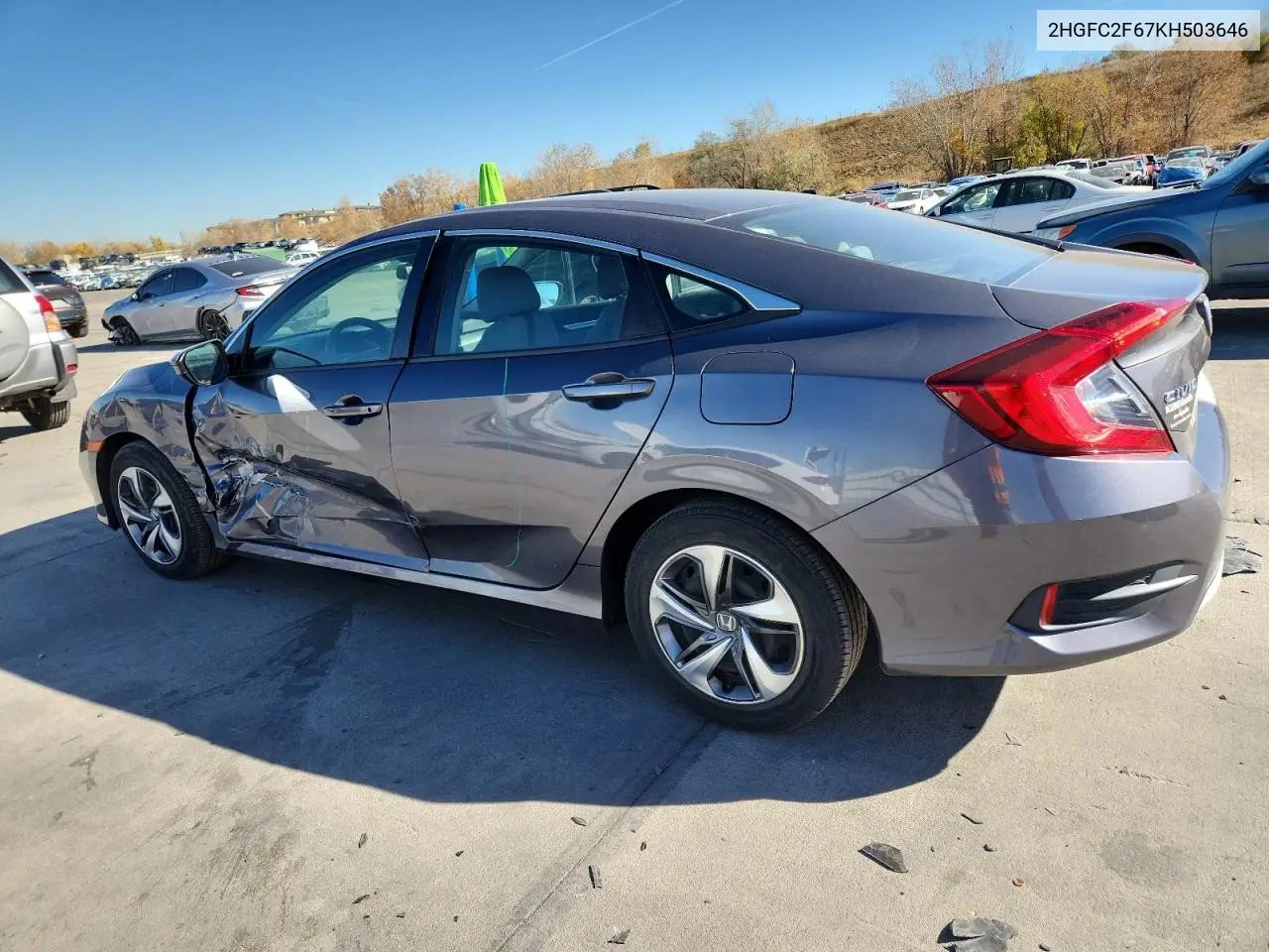 2HGFC2F67KH503646 2019 Honda Civic Lx