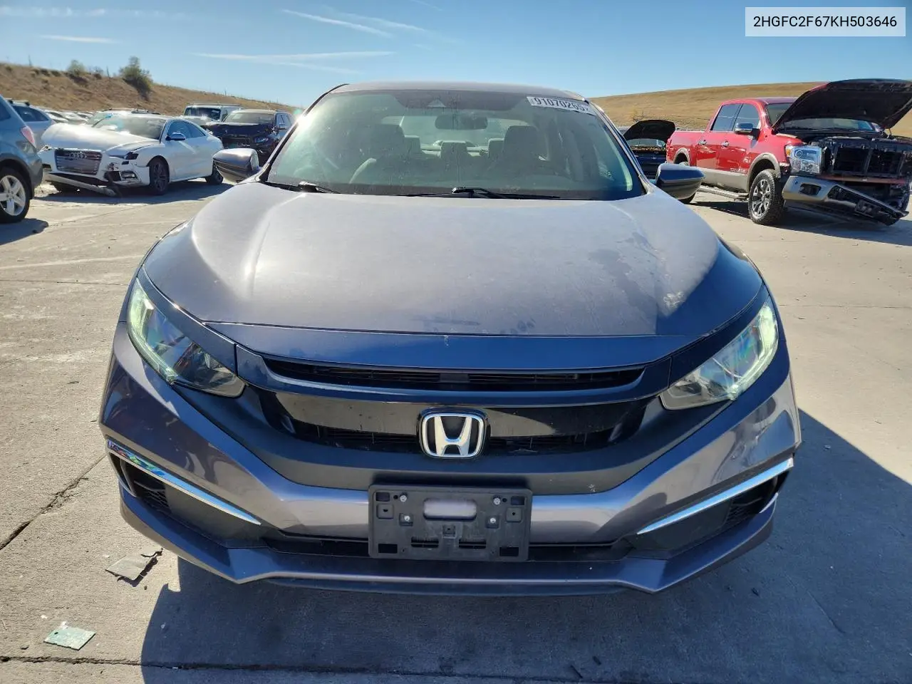 2HGFC2F67KH503646 2019 Honda Civic Lx