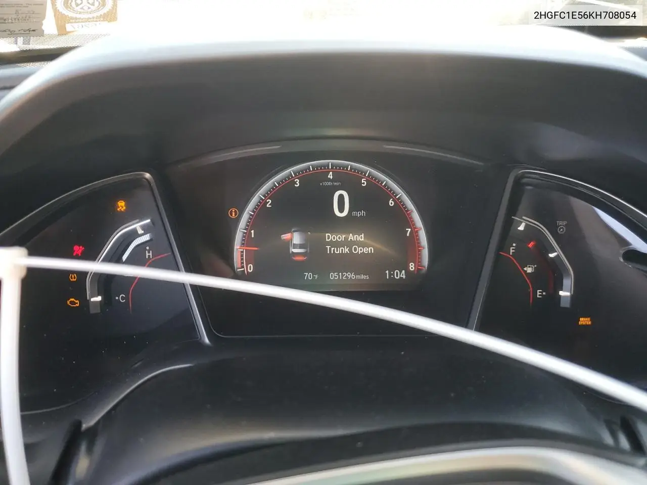 2HGFC1E56KH708054 2019 Honda Civic Si