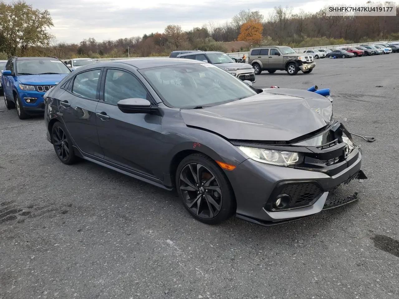 SHHFK7H47KU419177 2019 Honda Civic Sport