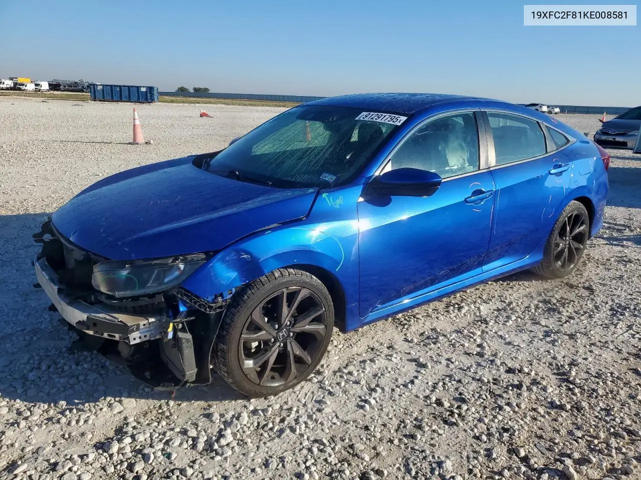 19XFC2F81KE008581 2019 Honda Civic Sport