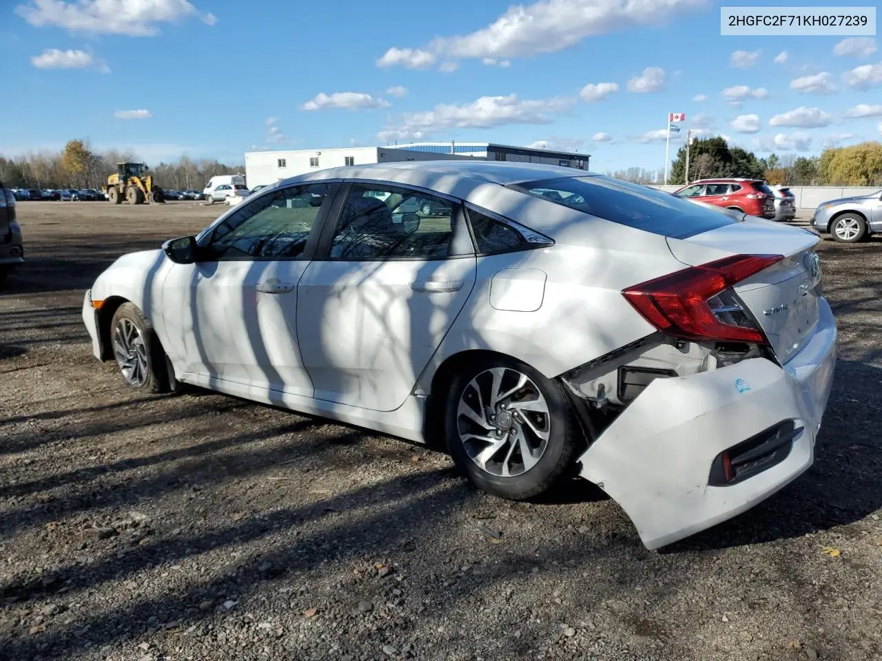 2HGFC2F71KH027239 2019 Honda Civic Ex