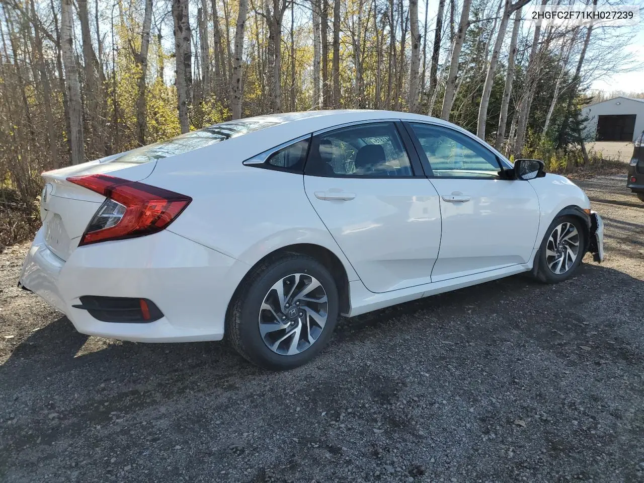 2HGFC2F71KH027239 2019 Honda Civic Ex