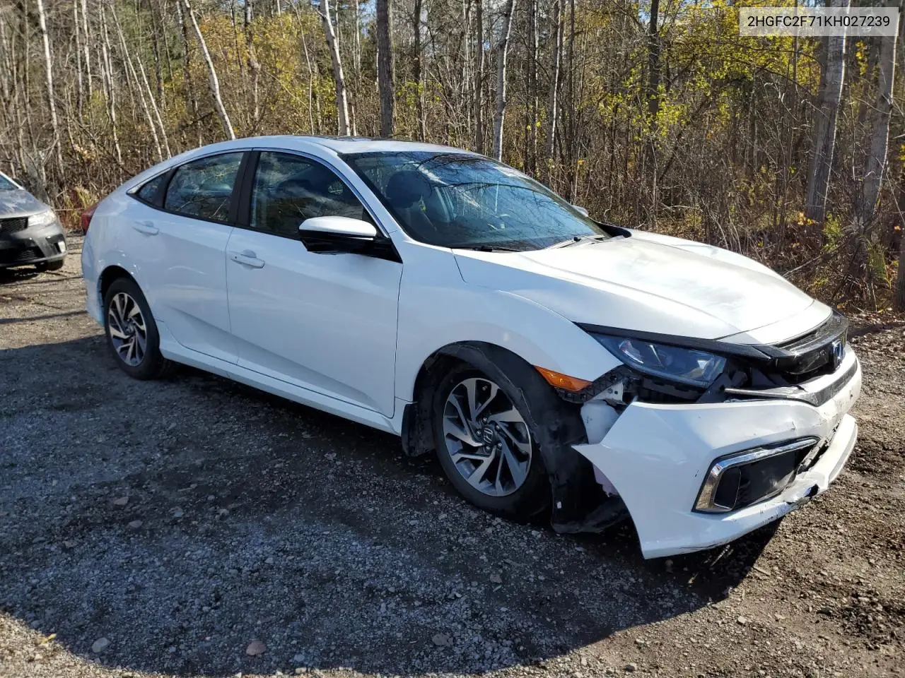 2HGFC2F71KH027239 2019 Honda Civic Ex
