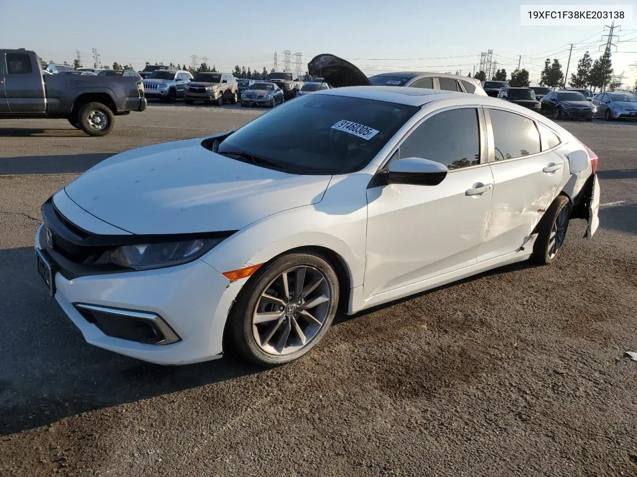 19XFC1F38KE203138 2019 Honda Civic Ex