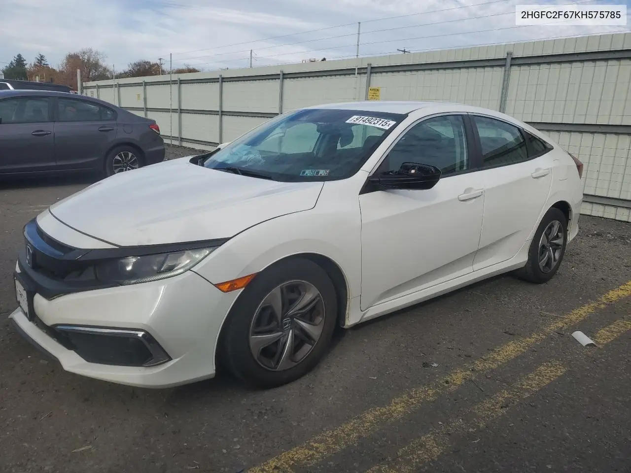 2HGFC2F67KH575785 2019 Honda Civic Lx