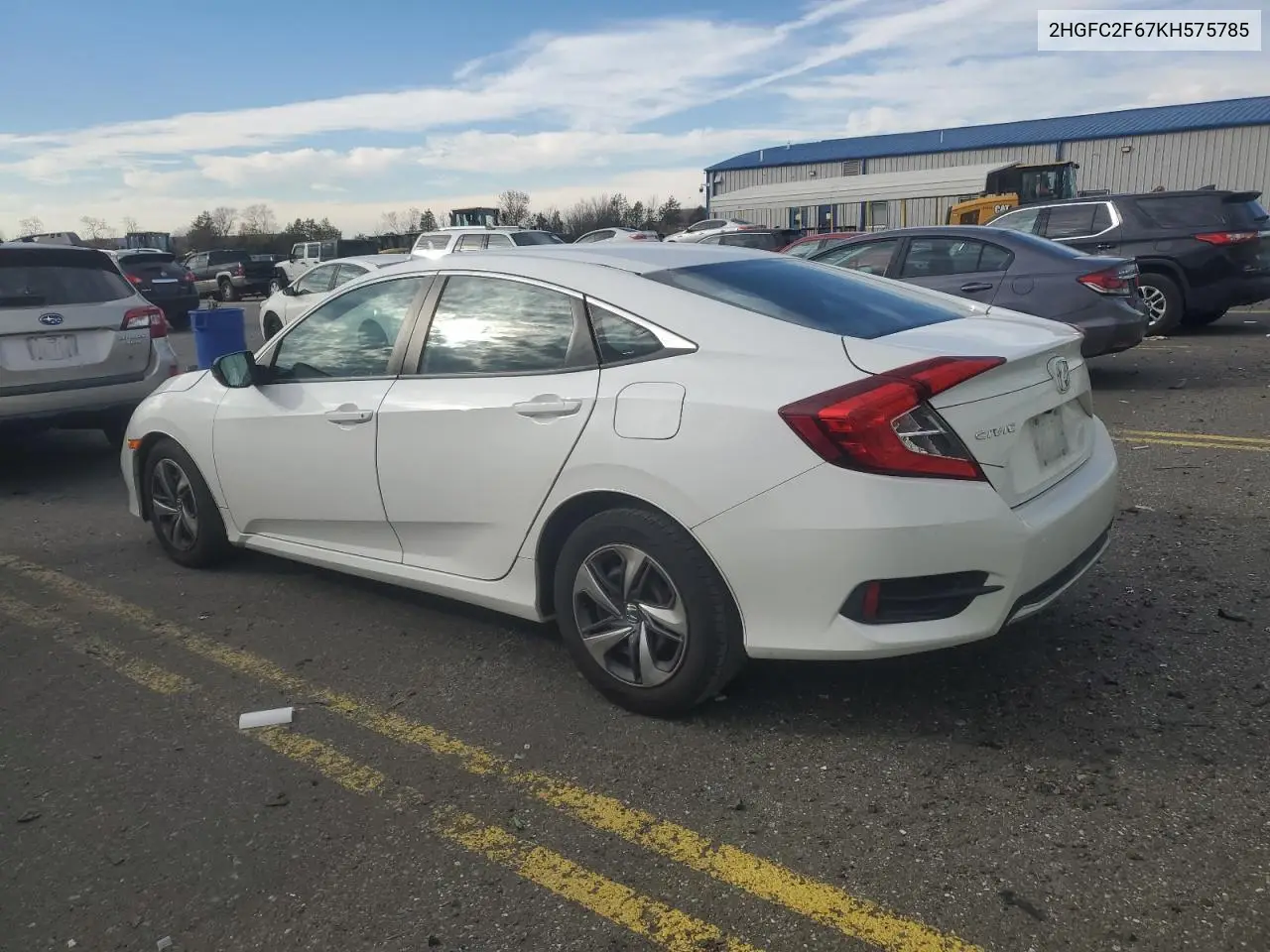 2HGFC2F67KH575785 2019 Honda Civic Lx