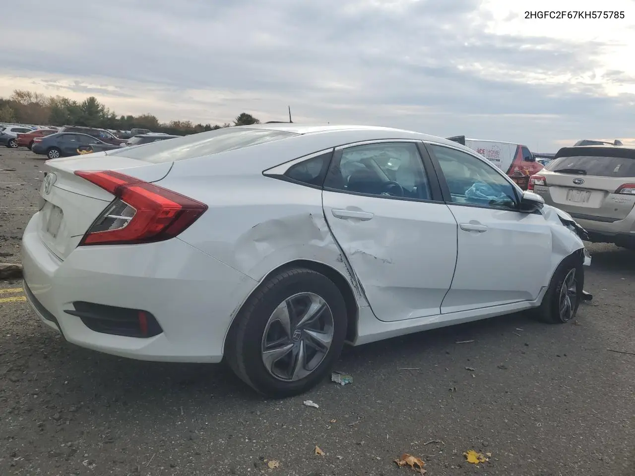 2HGFC2F67KH575785 2019 Honda Civic Lx