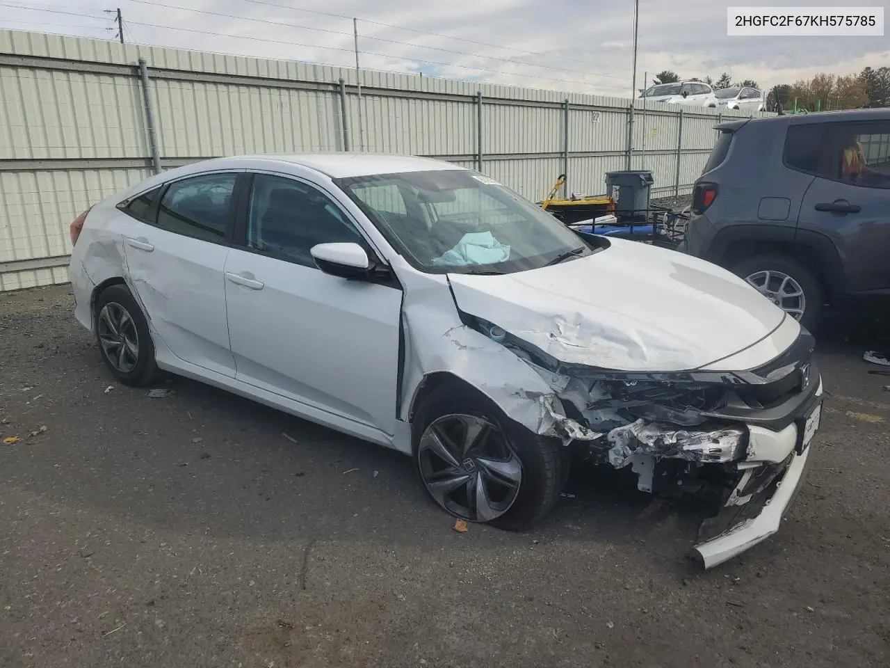2HGFC2F67KH575785 2019 Honda Civic Lx