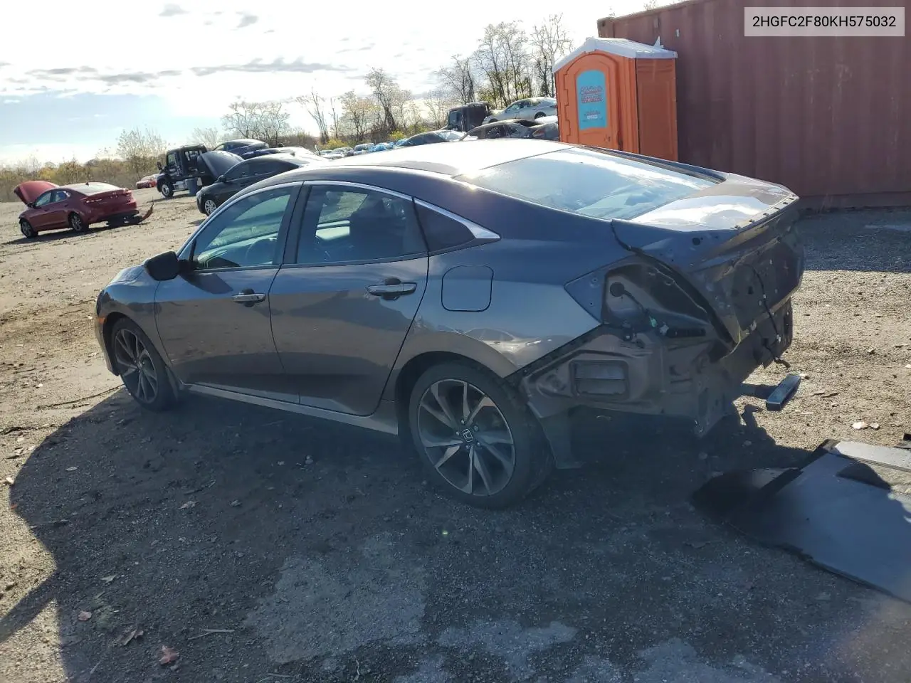 2HGFC2F80KH575032 2019 Honda Civic Sport
