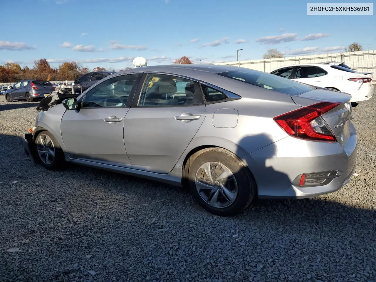 2HGFC2F6XKH536981 2019 Honda Civic Lx