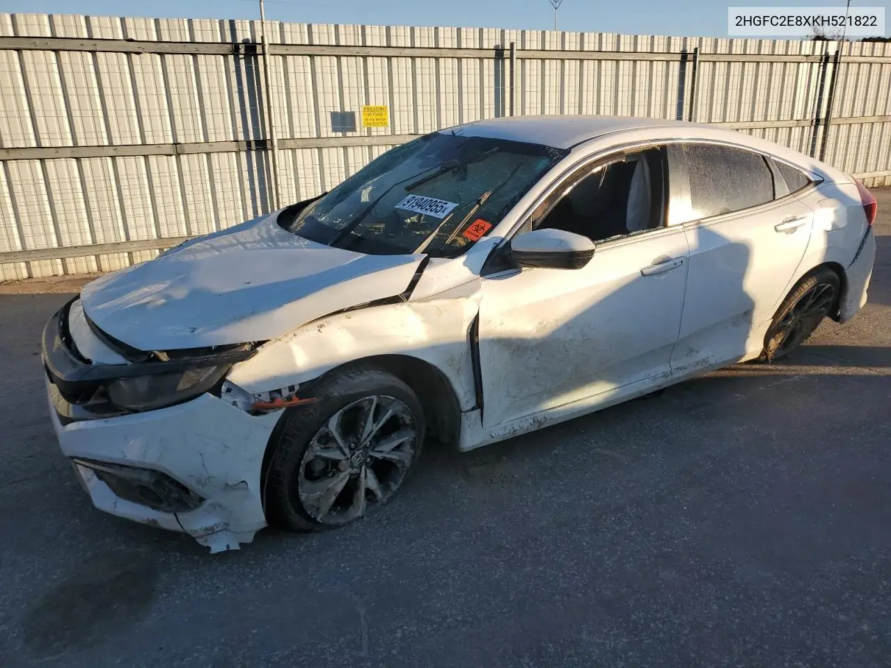 2HGFC2E8XKH521822 2019 Honda Civic Sport
