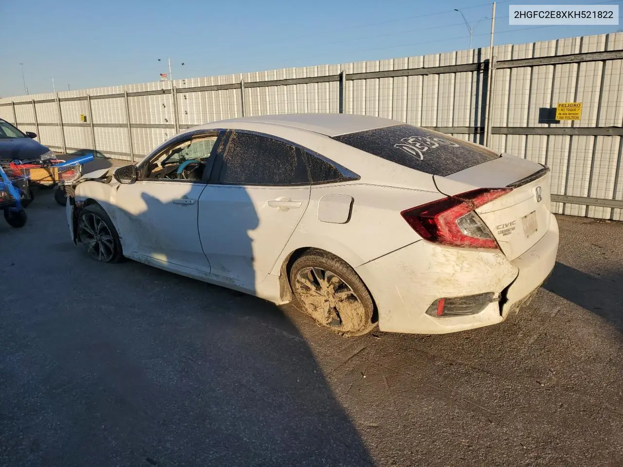 2HGFC2E8XKH521822 2019 Honda Civic Sport