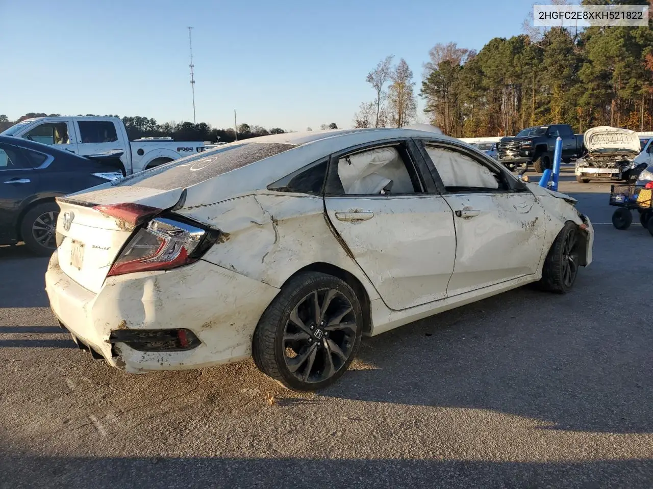 2HGFC2E8XKH521822 2019 Honda Civic Sport