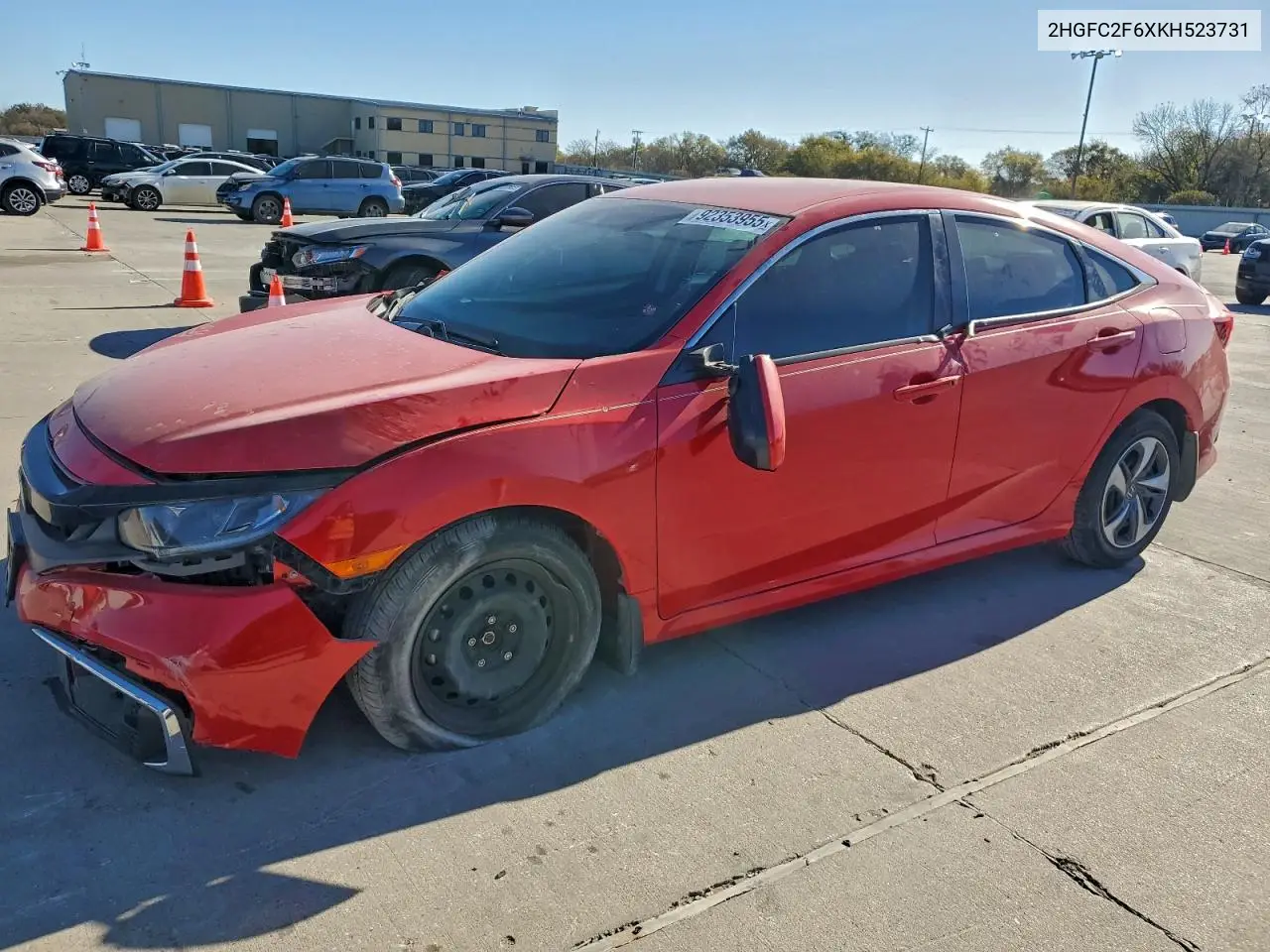 2HGFC2F6XKH523731 2019 Honda Civic Lx