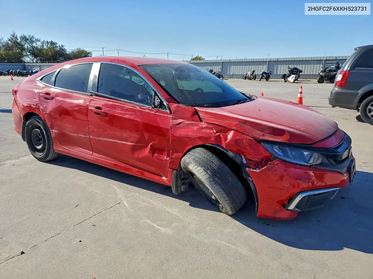 2HGFC2F6XKH523731 2019 Honda Civic Lx