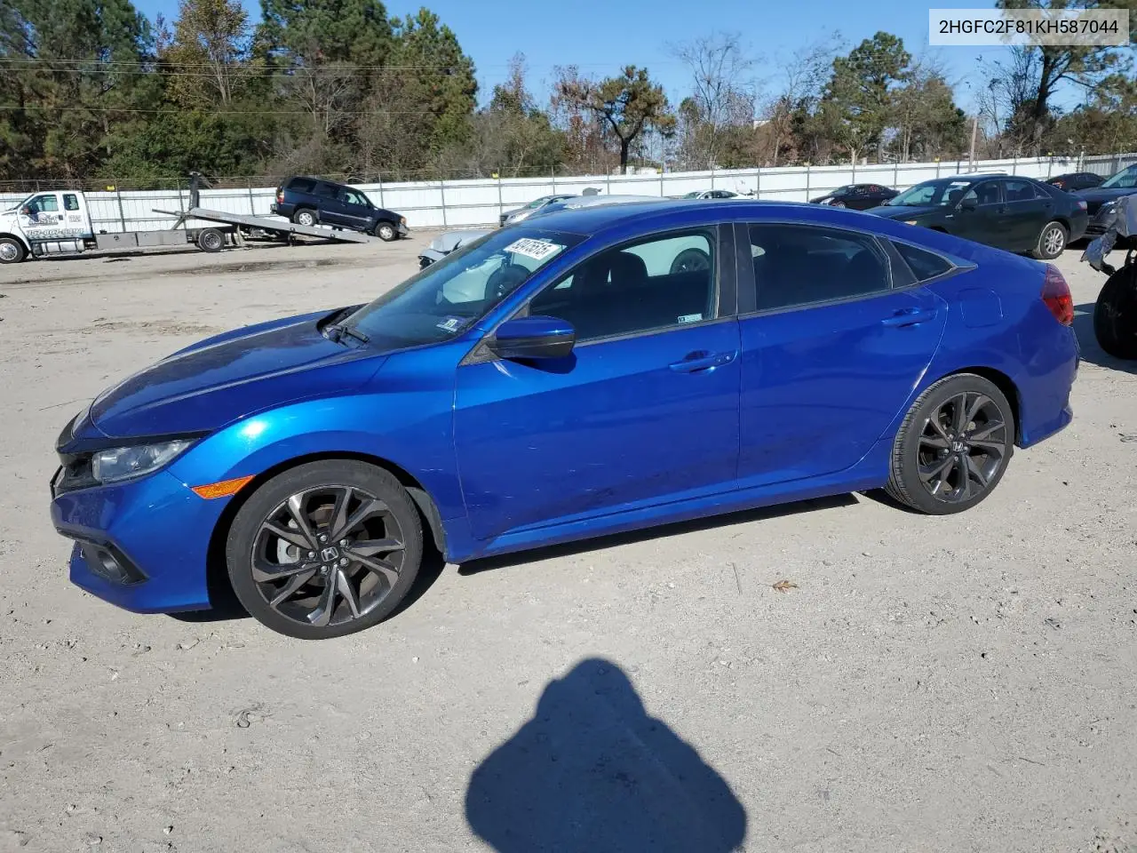 2HGFC2F81KH587044 2019 Honda Civic Sport