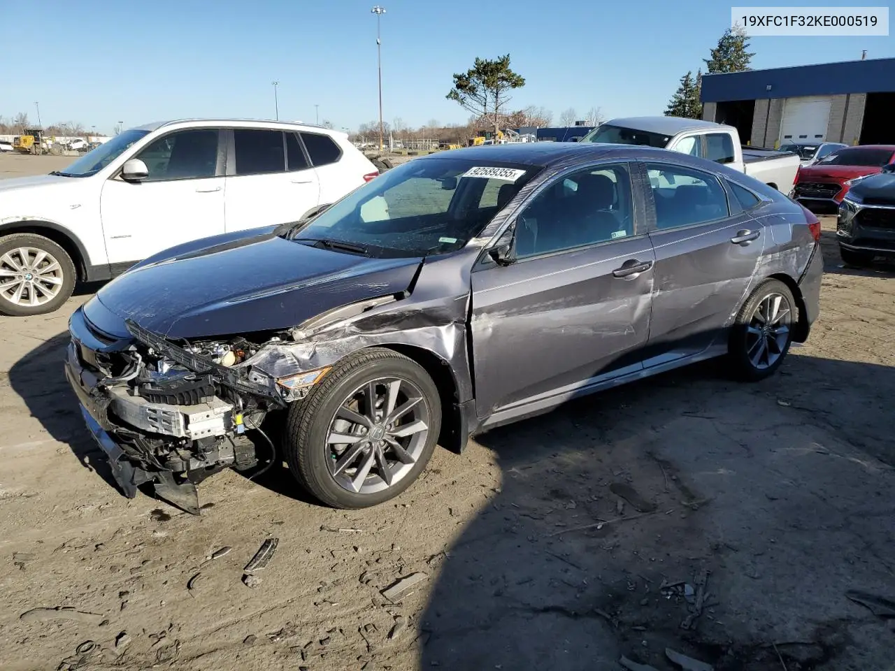 19XFC1F32KE000519 2019 Honda Civic Ex