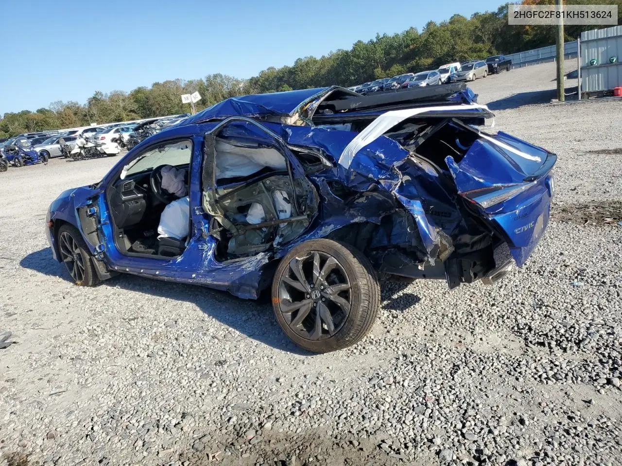 2HGFC2F81KH513624 2019 Honda Civic Sport