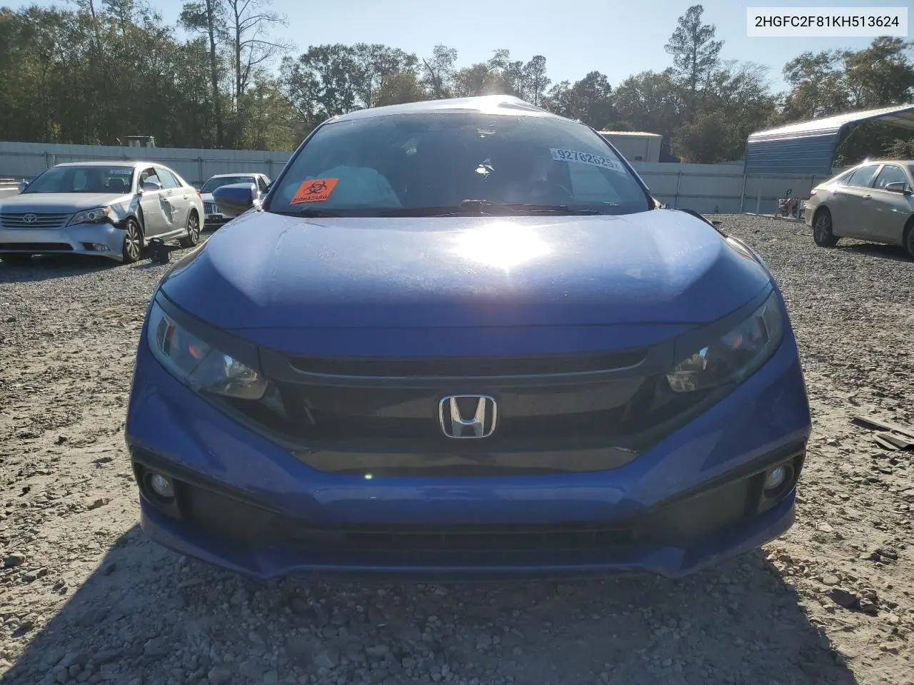2HGFC2F81KH513624 2019 Honda Civic Sport