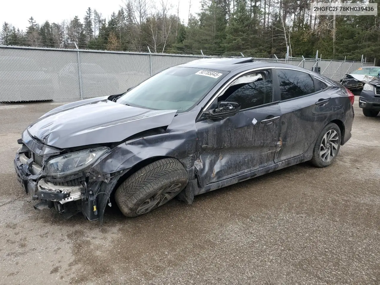 2HGFC2F78KH039436 2019 Honda Civic Ex