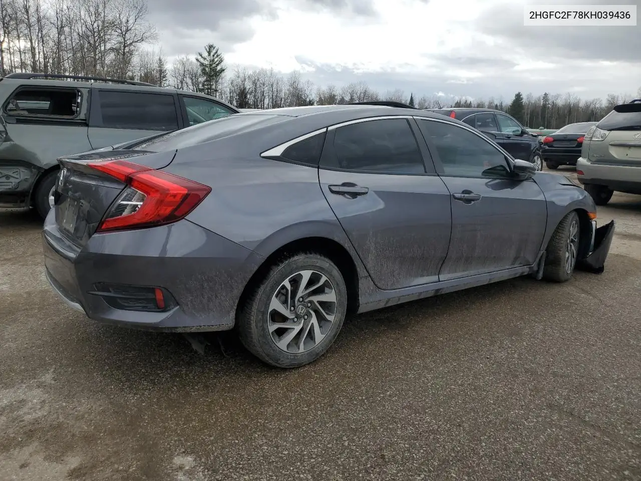 2HGFC2F78KH039436 2019 Honda Civic Ex