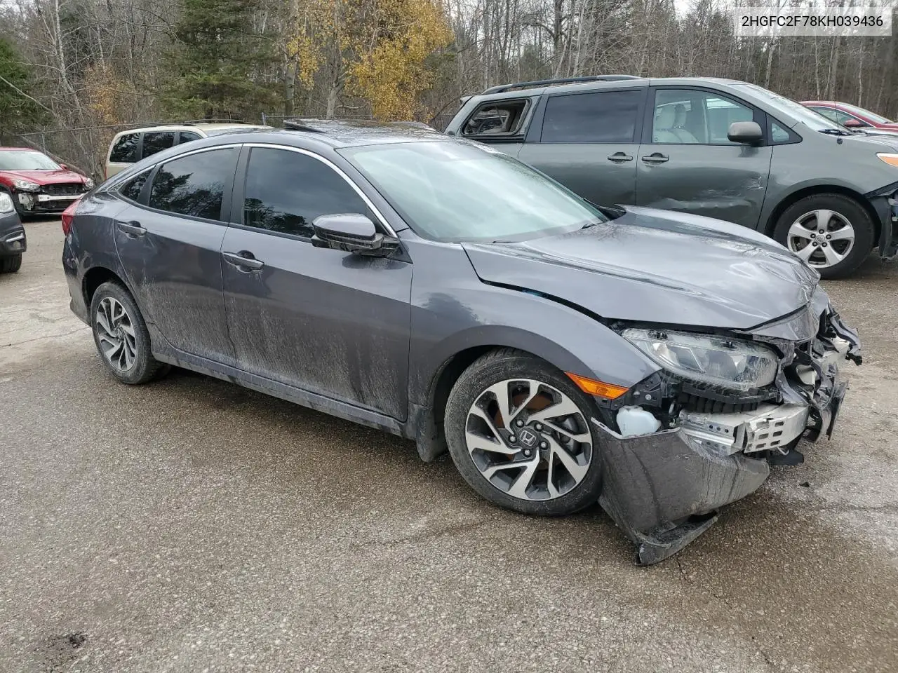 2HGFC2F78KH039436 2019 Honda Civic Ex