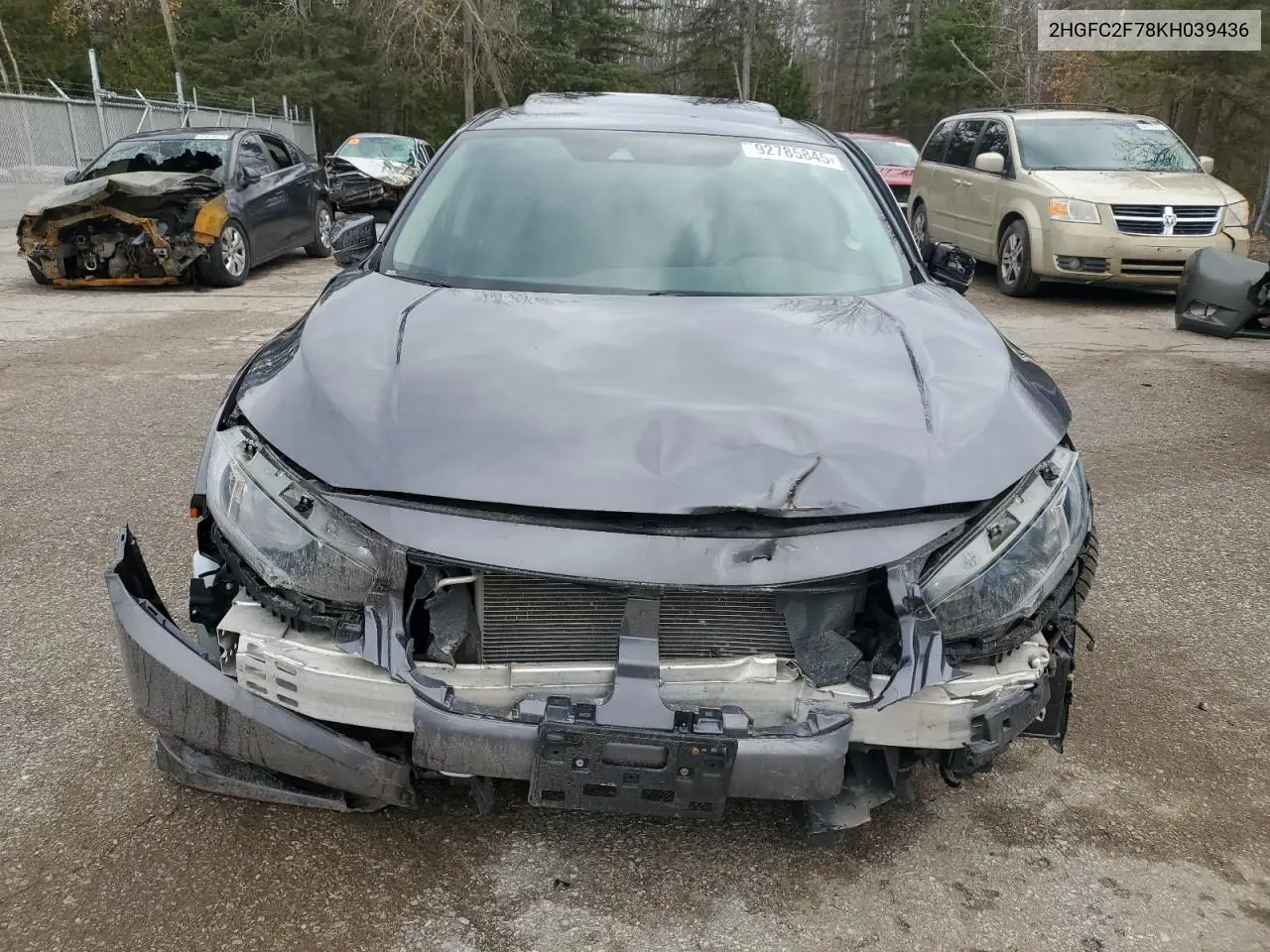 2HGFC2F78KH039436 2019 Honda Civic Ex