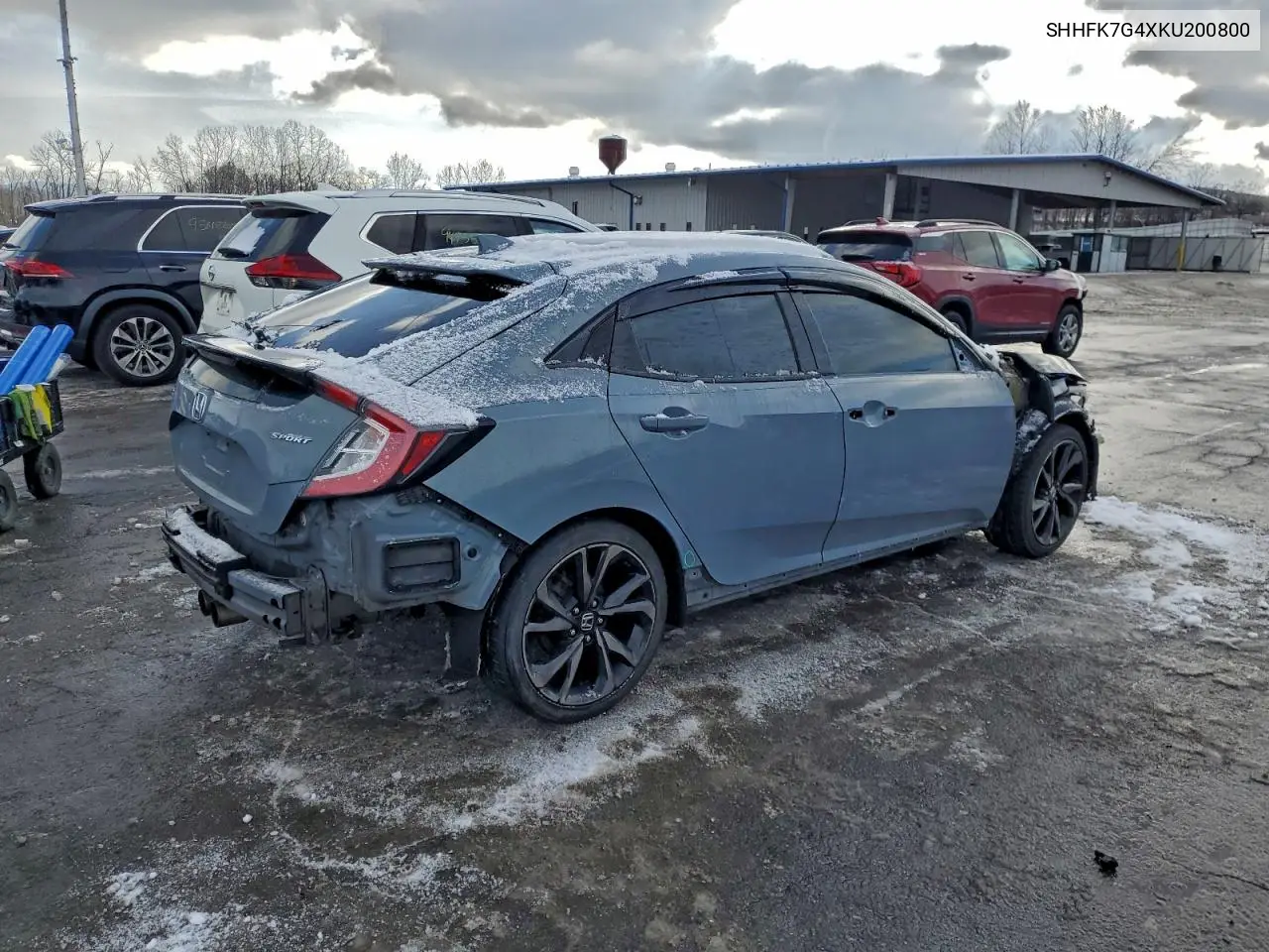 SHHFK7G4XKU200800 2019 Honda Civic Sport