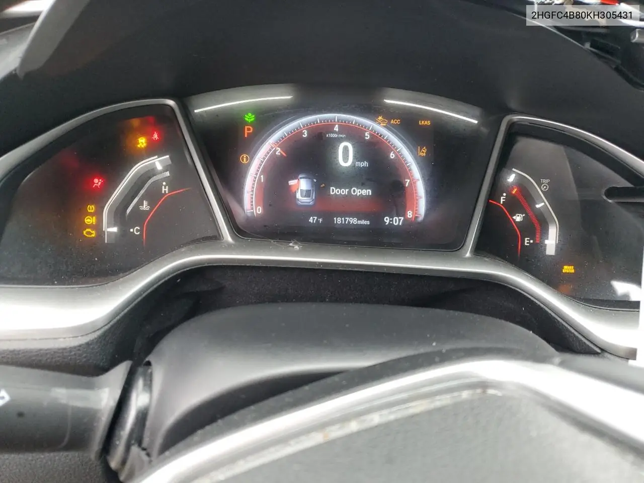 2HGFC4B80KH305431 2019 Honda Civic Sport