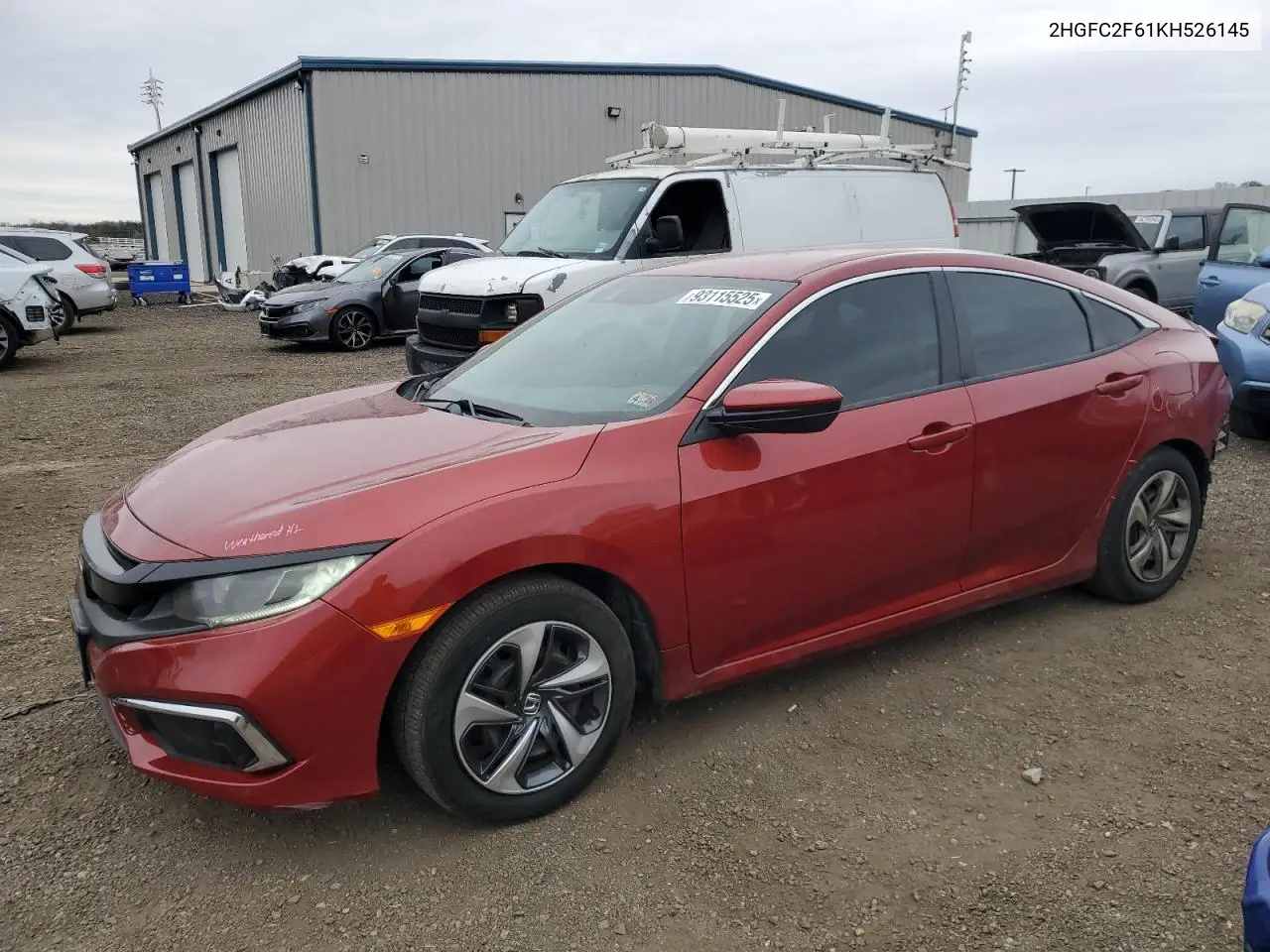 2HGFC2F61KH526145 2019 Honda Civic Lx