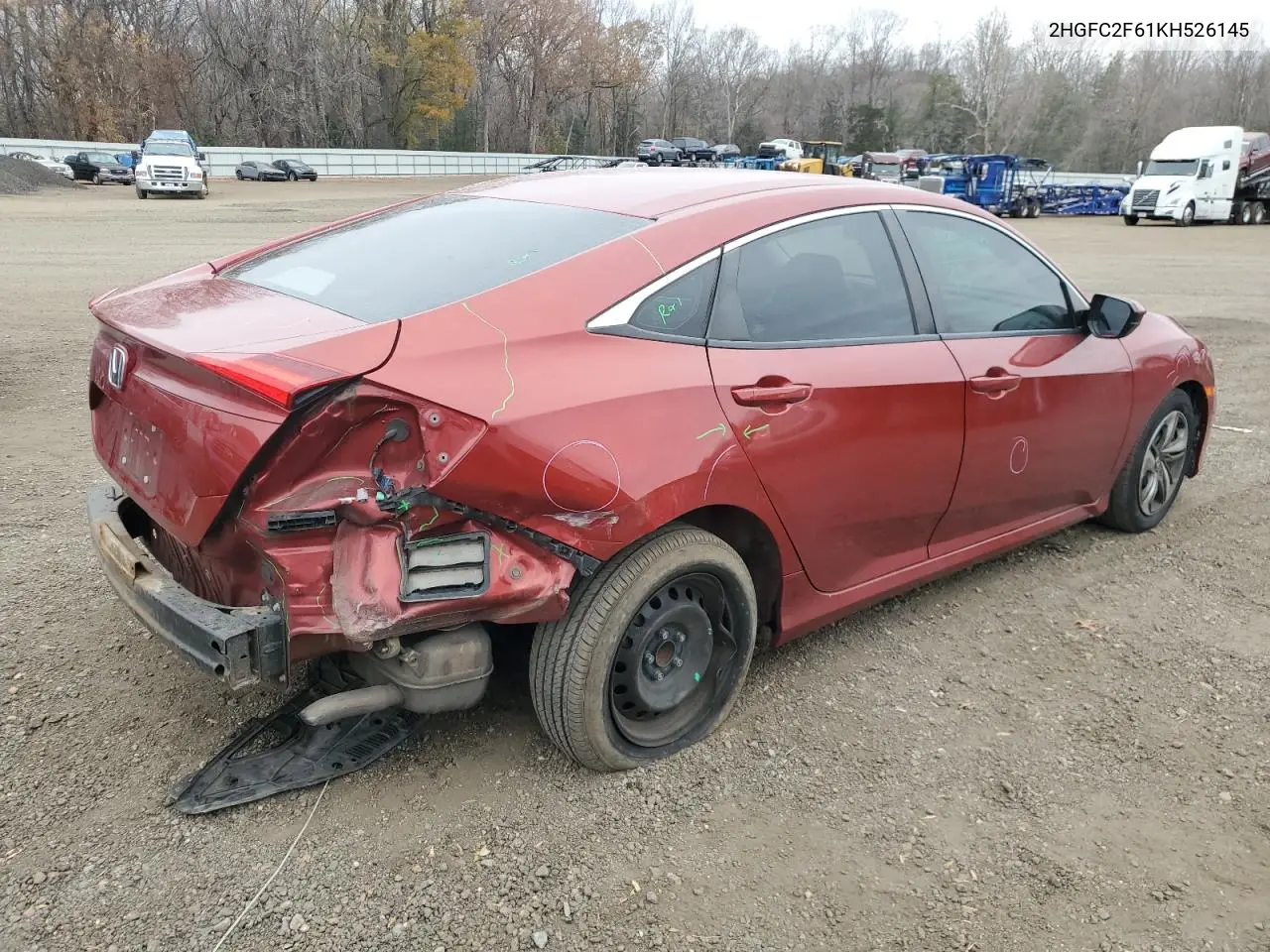 2HGFC2F61KH526145 2019 Honda Civic Lx
