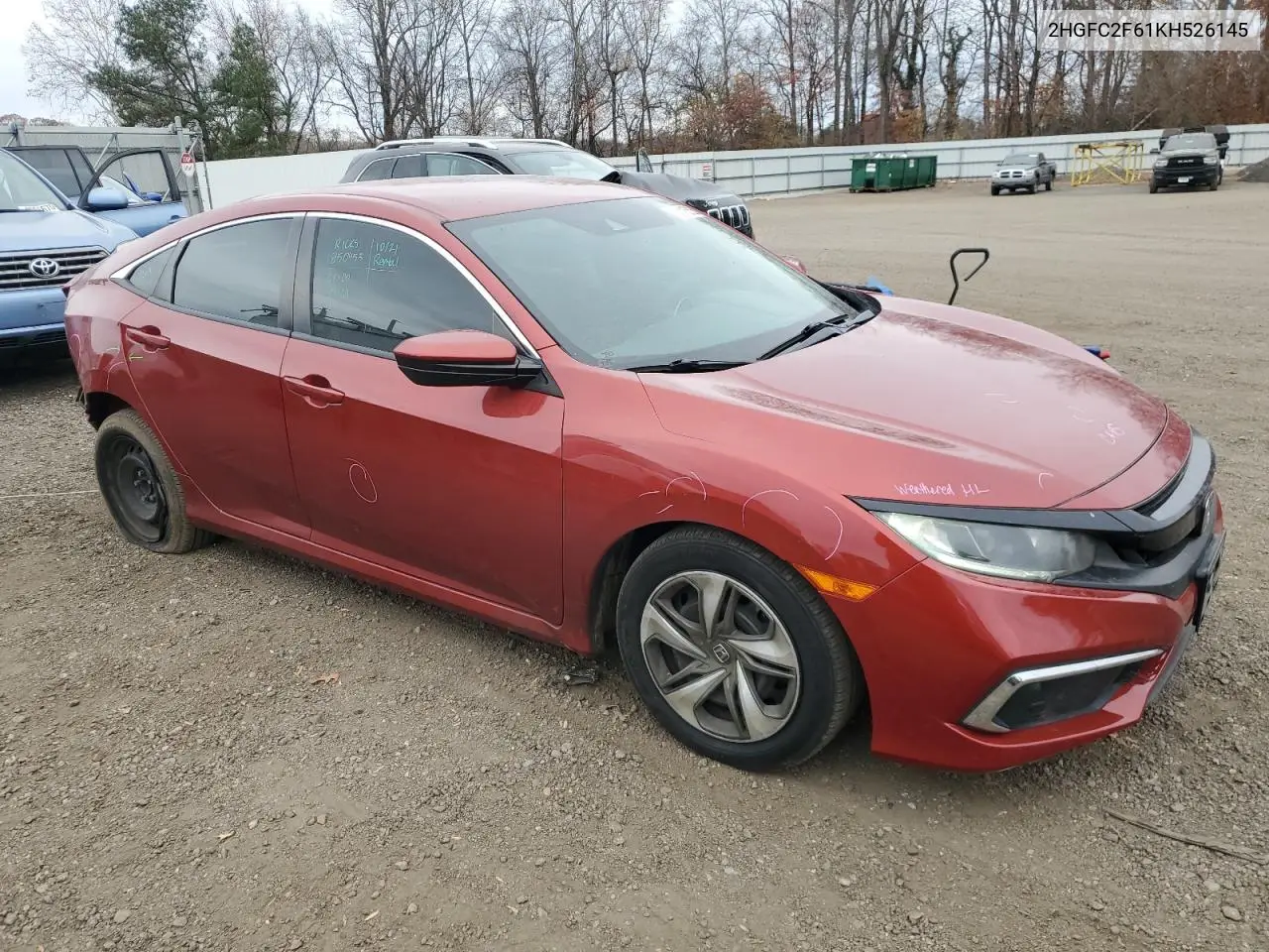 2HGFC2F61KH526145 2019 Honda Civic Lx