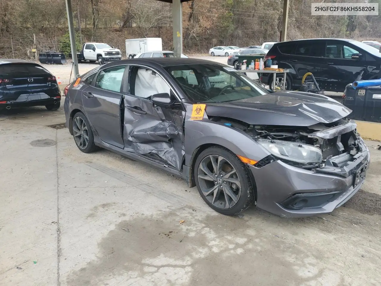 2HGFC2F86KH558204 2019 Honda Civic Sport