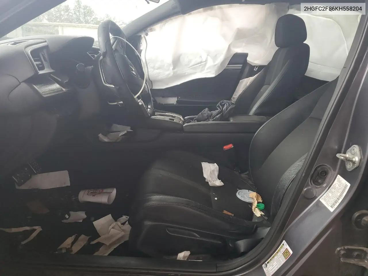 2HGFC2F86KH558204 2019 Honda Civic Sport