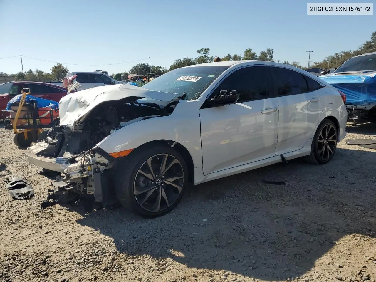 2HGFC2F8XKH576172 2019 Honda Civic Sport