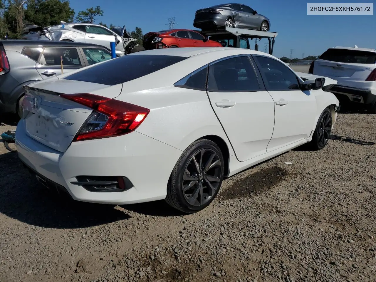 2HGFC2F8XKH576172 2019 Honda Civic Sport