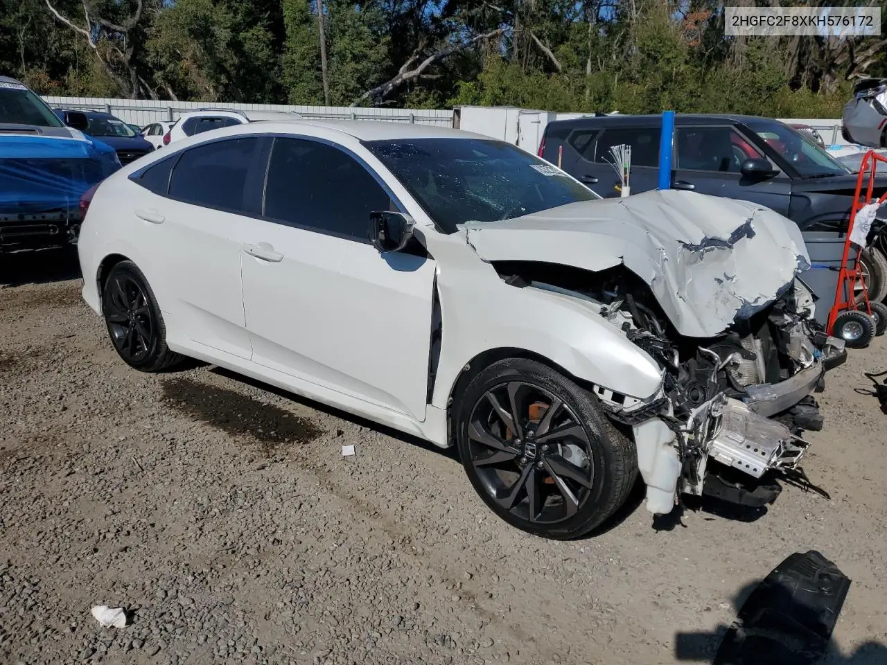 2HGFC2F8XKH576172 2019 Honda Civic Sport