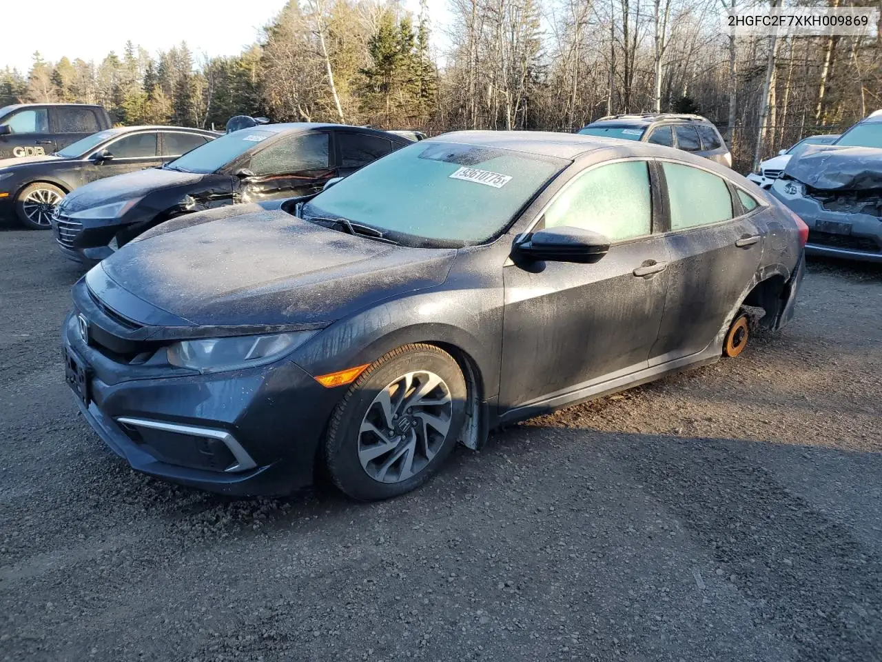 2HGFC2F7XKH009869 2019 Honda Civic Ex