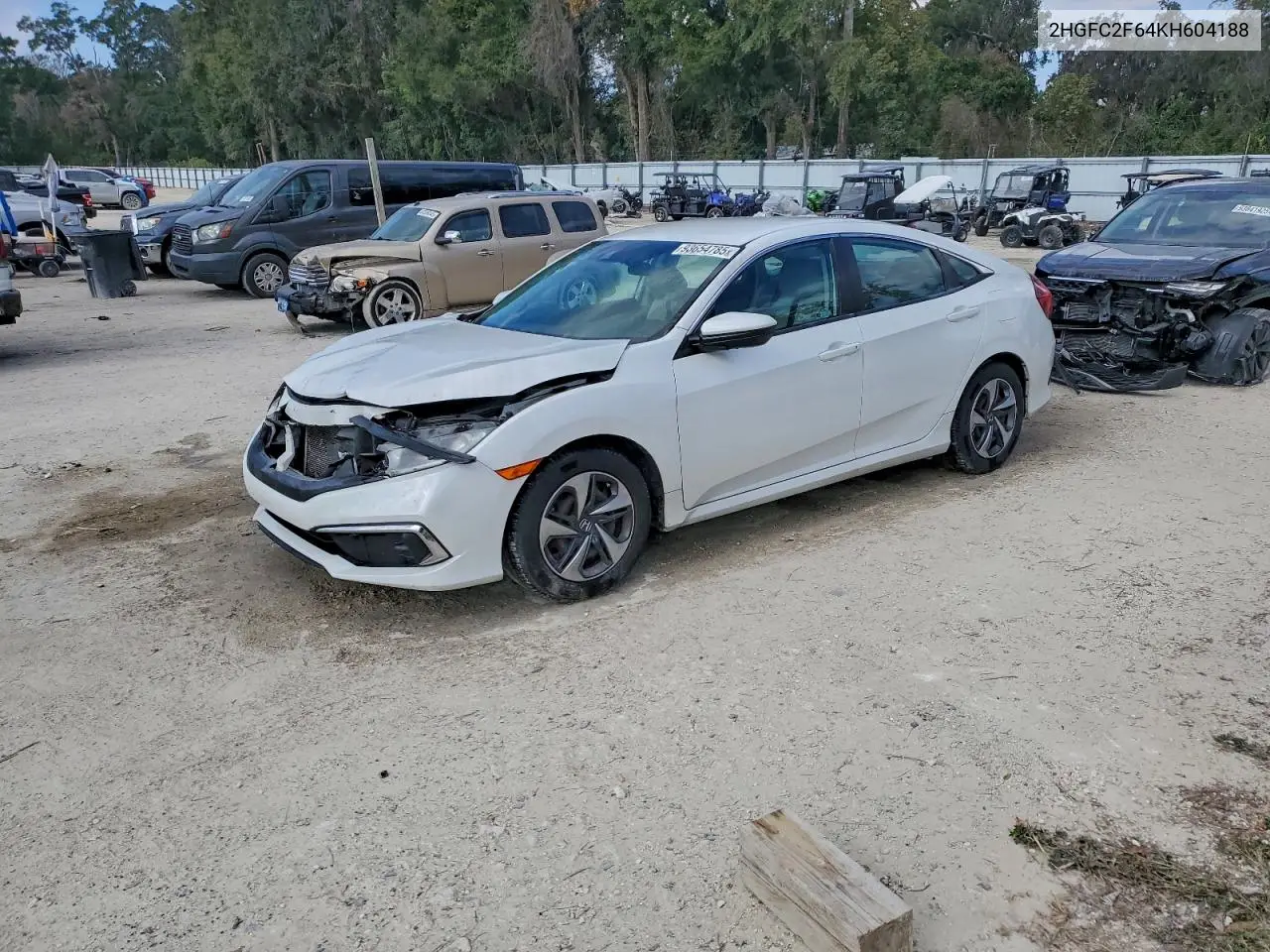 2HGFC2F64KH604188 2019 Honda Civic Lx