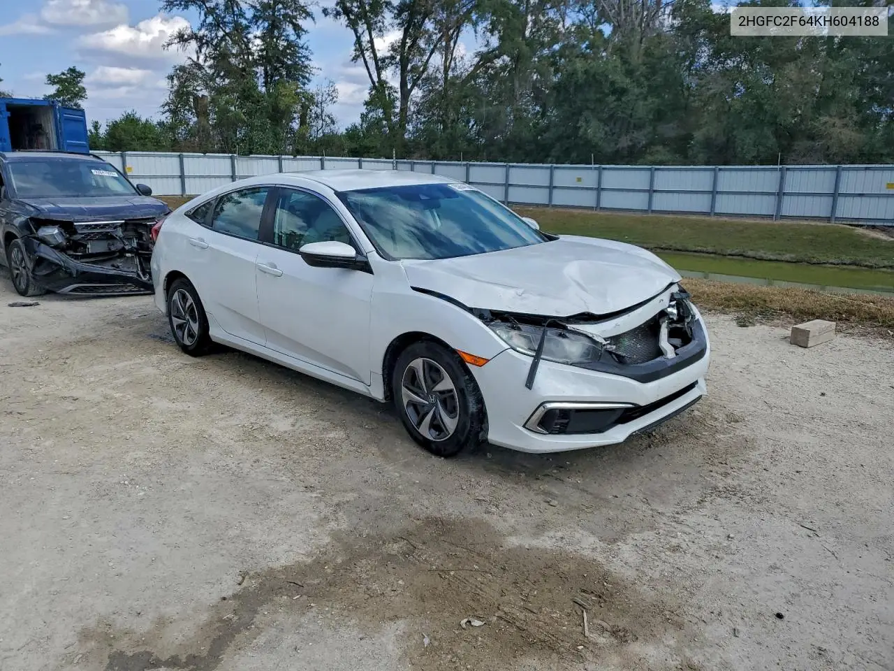 2HGFC2F64KH604188 2019 Honda Civic Lx