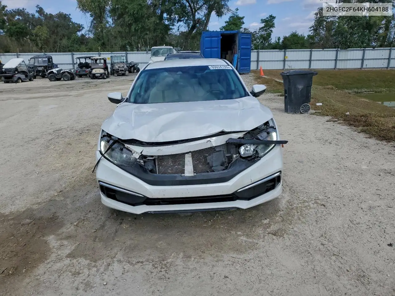 2HGFC2F64KH604188 2019 Honda Civic Lx