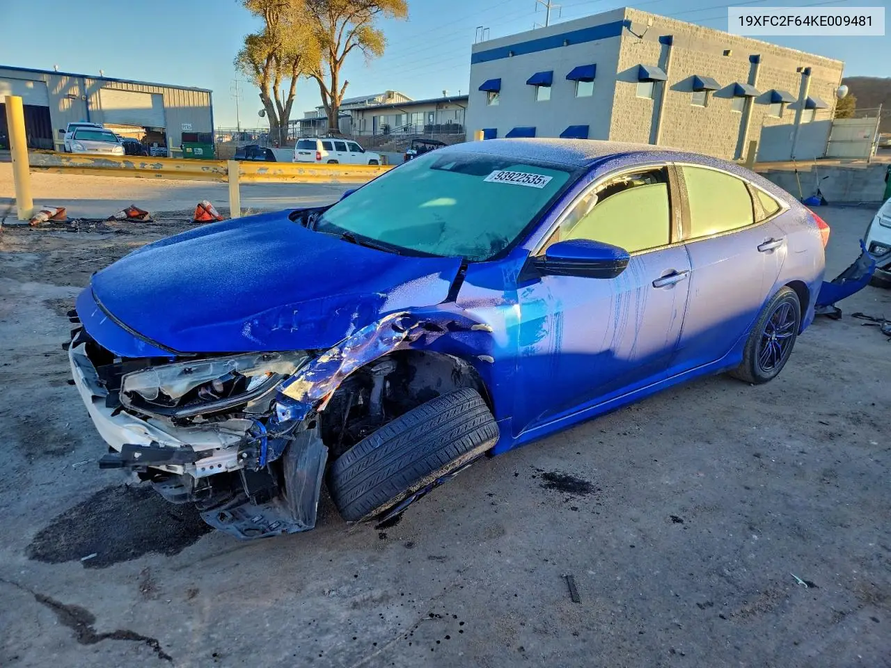 19XFC2F64KE009481 2019 Honda Civic Lx