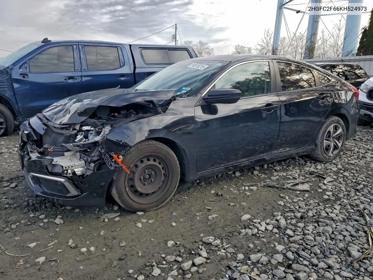 2HGFC2F66KH524973 2019 Honda Civic Lx