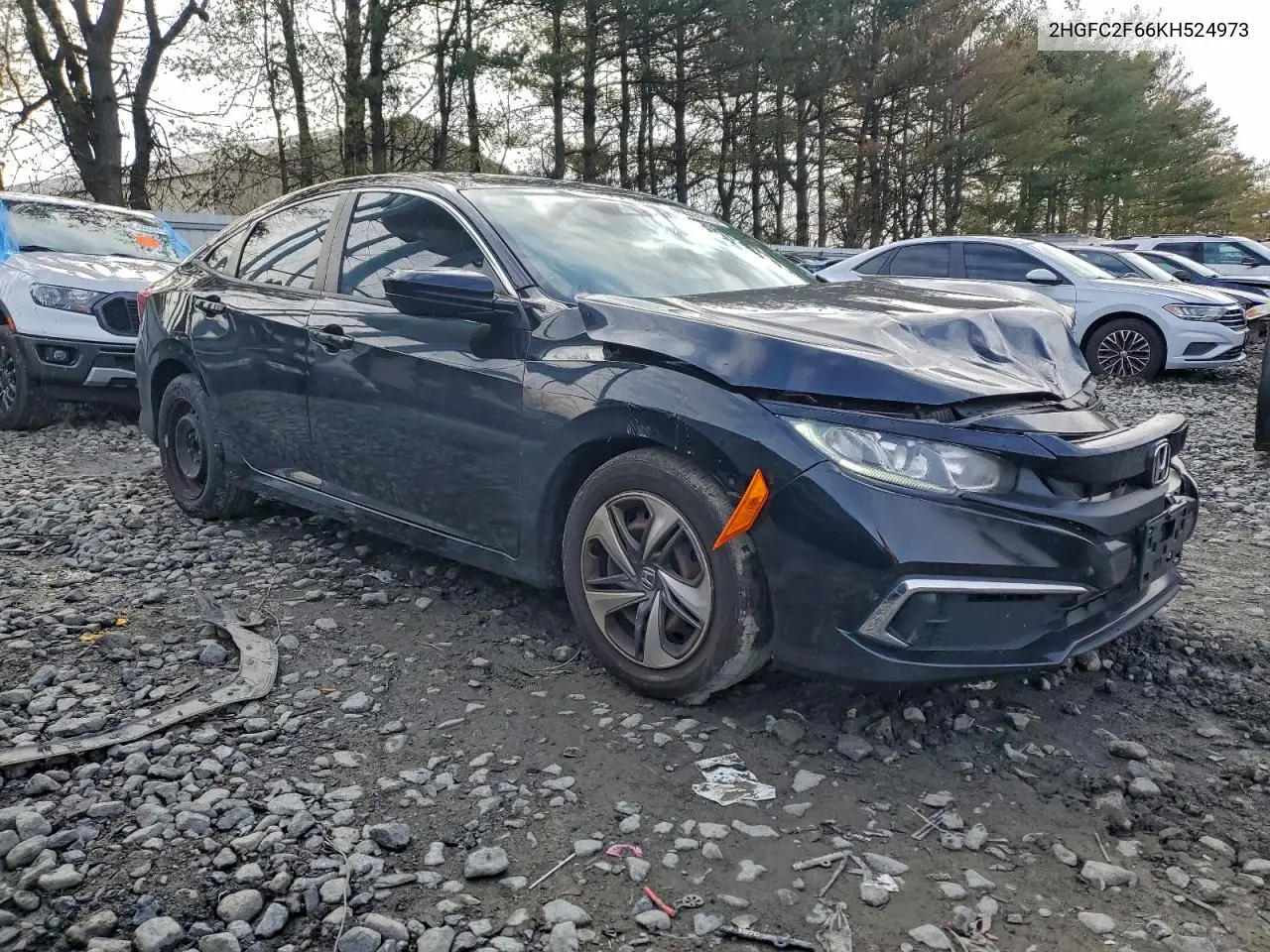 2HGFC2F66KH524973 2019 Honda Civic Lx