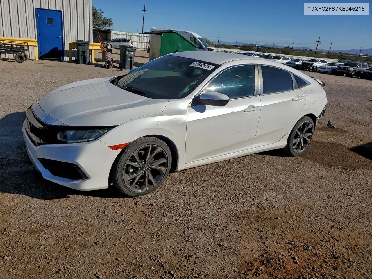 19XFC2F87KE046218 2019 Honda Civic Sport