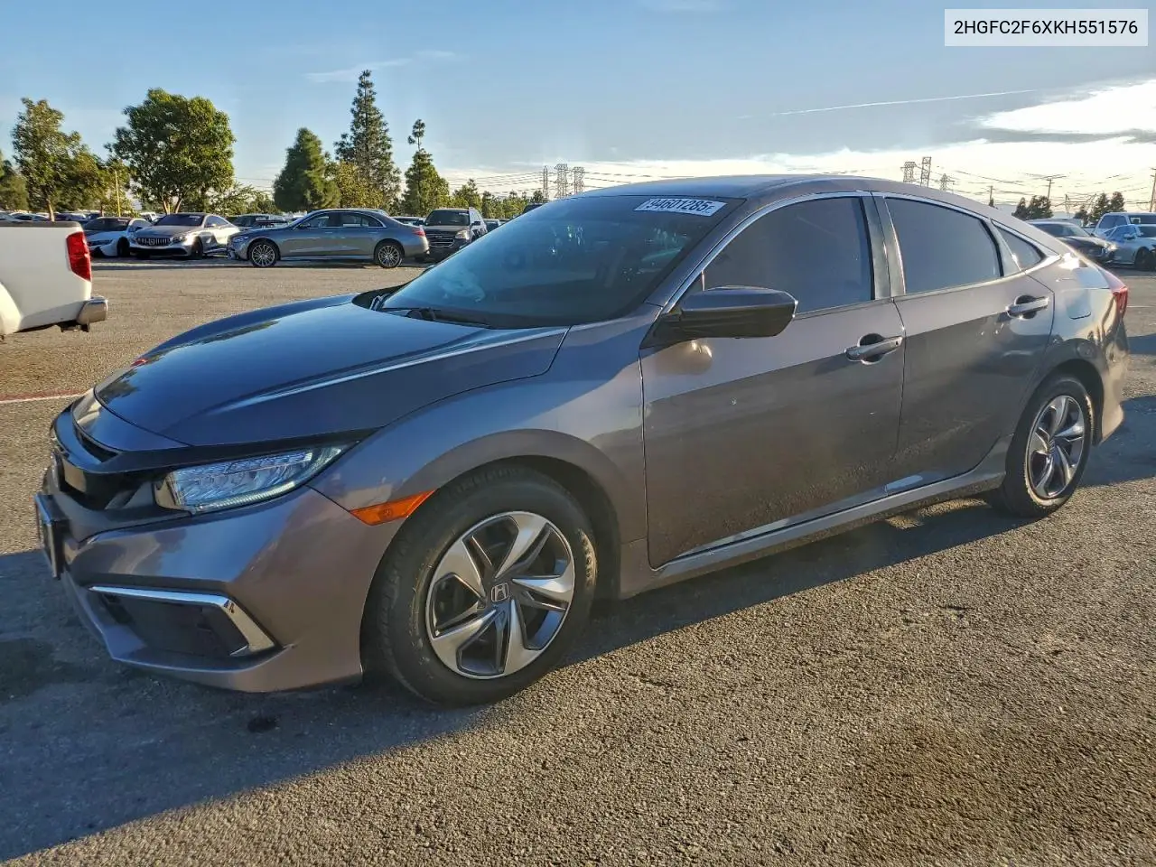 2HGFC2F6XKH551576 2019 Honda Civic Lx