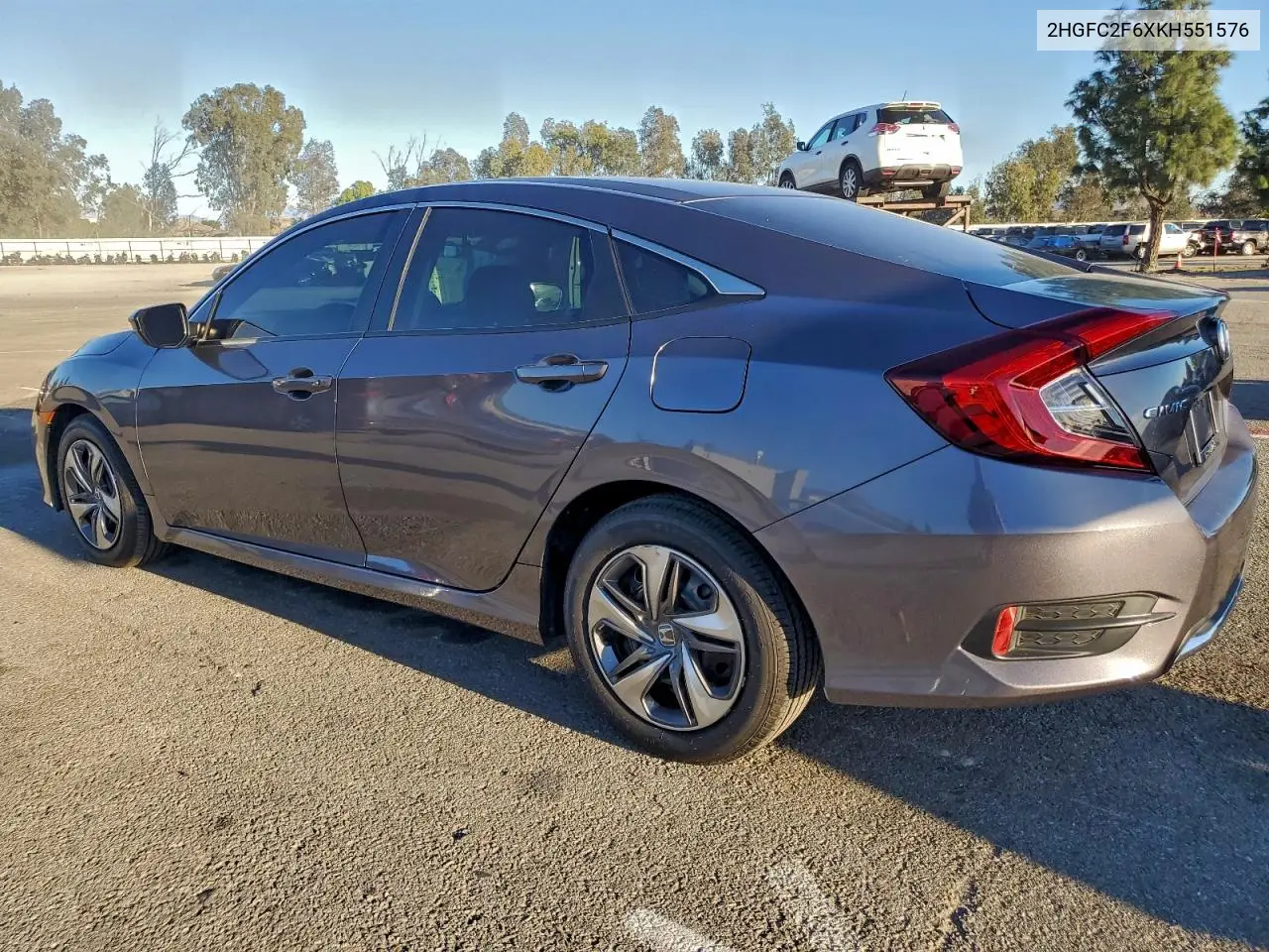 2HGFC2F6XKH551576 2019 Honda Civic Lx
